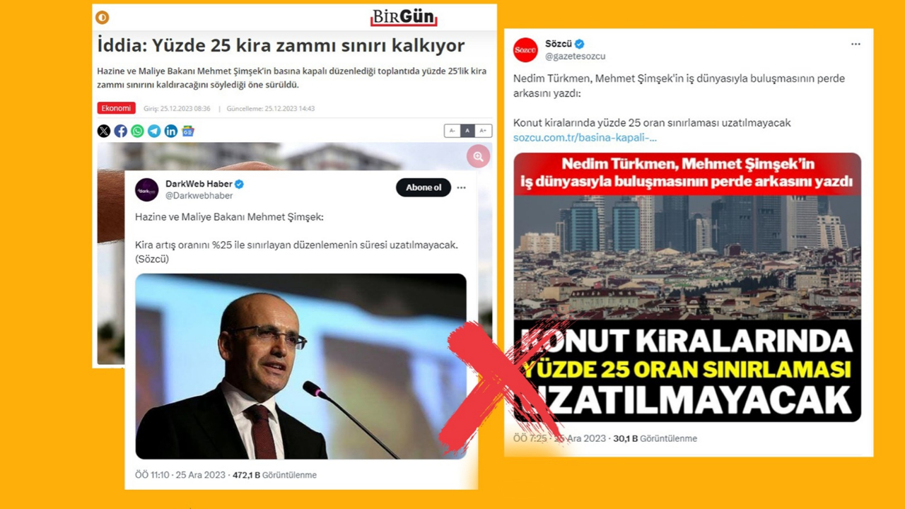 Dezenformasyonla Mücadele Merkezi, ''Yüzde 25 kira zammı sınırı kaldırılacak'' iddiasını yalanladı