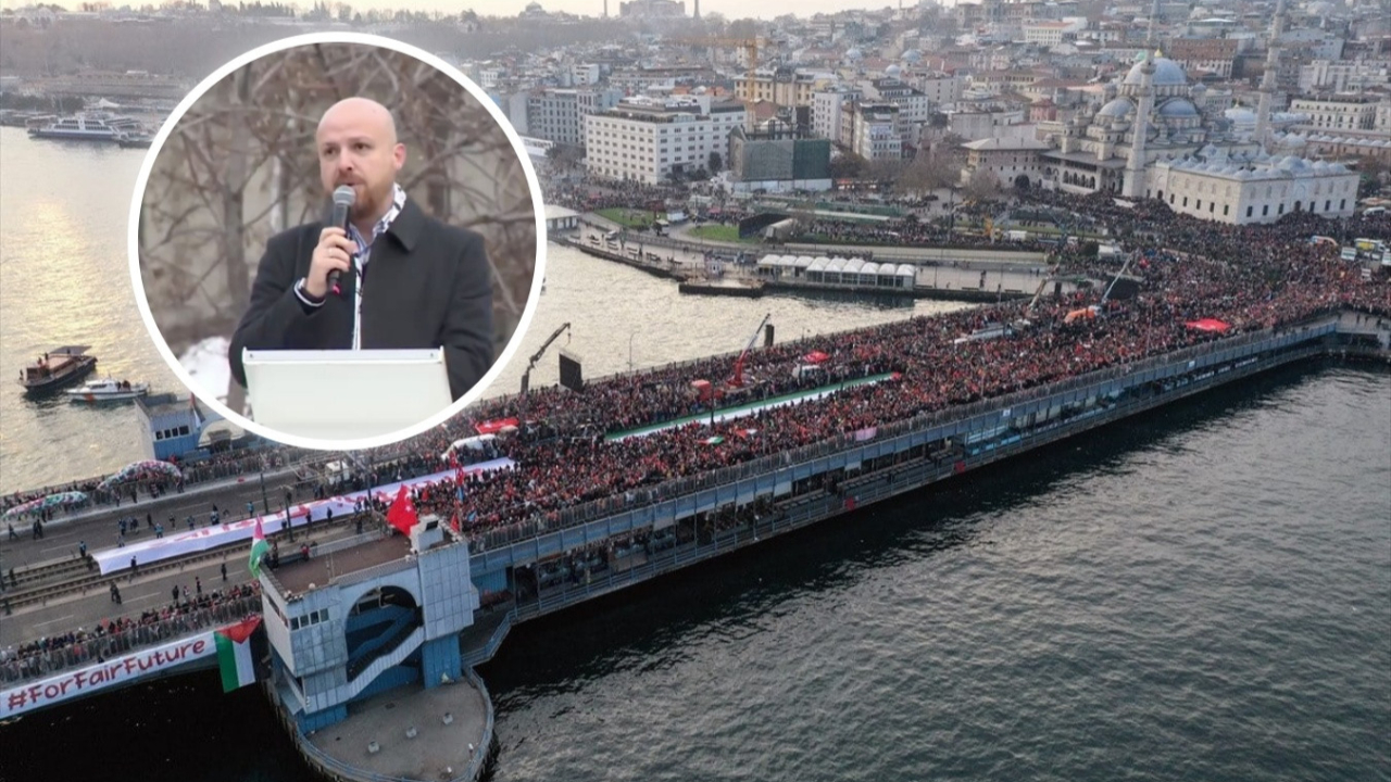 Gazze ve şehitler için büyük yürüyüş! Bilal Erdoğan: Şehitlerimizin de Filistin'deki çocukların da katilleri aynı odaklar