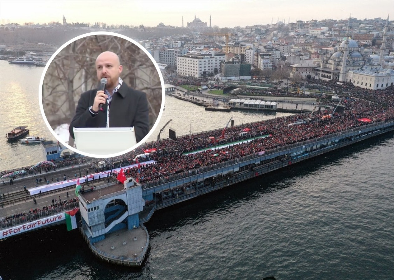 Gazze ve şehitler için büyük yürüyüş! Bilal Erdoğan: Şehitlerimizin de Filistin'deki çocukların da katilleri aynı odaklar