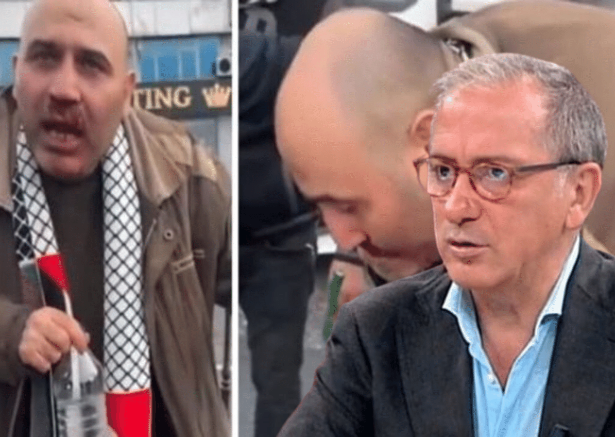 Fatih Altaylı'dan skandal paylaşım! Filistin yürüyüşündeki provokatöre sahip çıktı