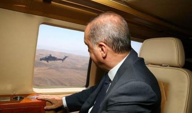 Cumhurbaşkanı Erdoğan'ı yerli helikopterler korudu!