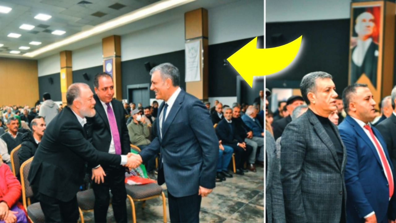 CHP'nin Atatürk ikiyüzlülüğü... DEM Parti talep edince Atatürk fotoğrafını kaldırdılar!