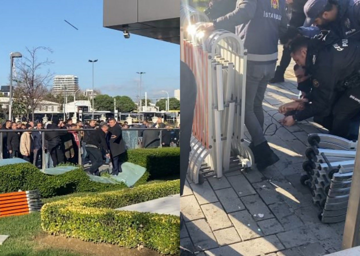 Zam kararını beğenmeyen taksiciler UKOME toplantısının yapıldığı binaya saldırdı!