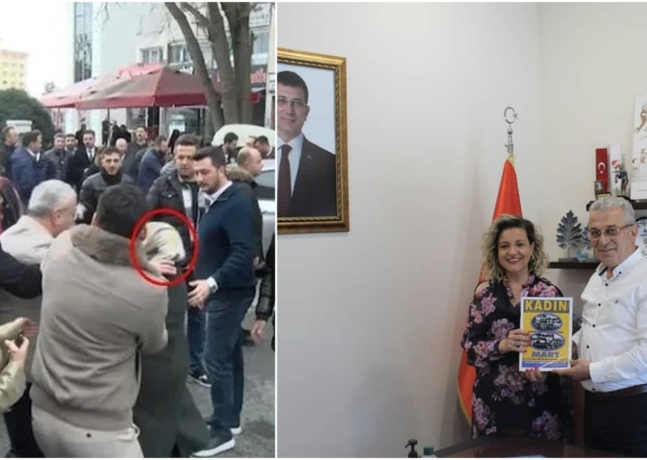 Başörtülü kadının boğazını sıkıp küfür etmişti! CHP'li Büyükçekmece Belediye Başkan Yardımcısı Hasan Akkuş sözde kadın hakları savunucusu çıktı