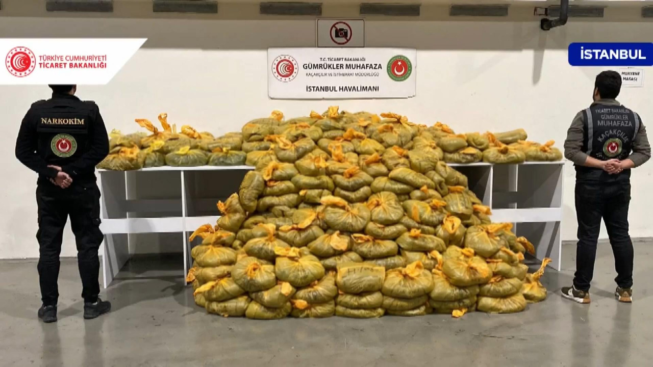 İstanbul Havalimanı'nda şüpheli kargodan tam 568 kilo uyuşturucu çıktı
