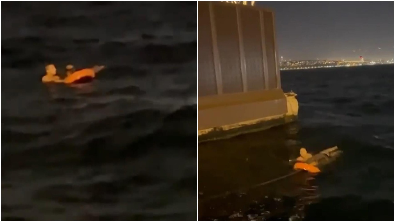 İstanbul boğazında can pazarı! Bir anda vapurdan denize düştü: İmdadına midyeci yetişti