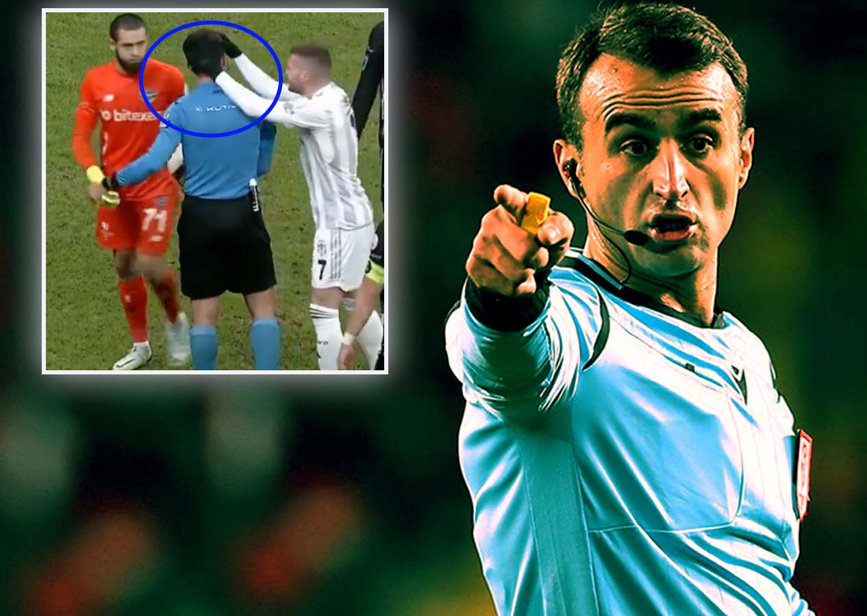 Beşiktaşlı futbolcunun hakem Atilla Karaoğlan’a yaptığı hareket sosyal medyayı ayağa kaldırdı! Hakem yorumcuları da şok oldu: “Okşanmalarının devamını dilerim”