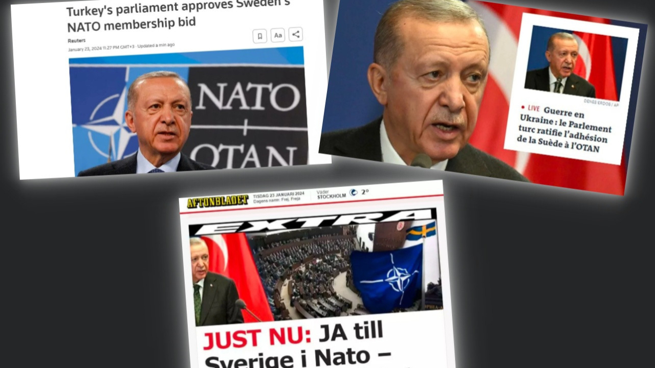 TBMM'nin İsveç'in NATO üyeliğine onayı dünya basınında: Erdoğan onayı ABD'den savaş uçaklarının teslim edilmesine bağladı!