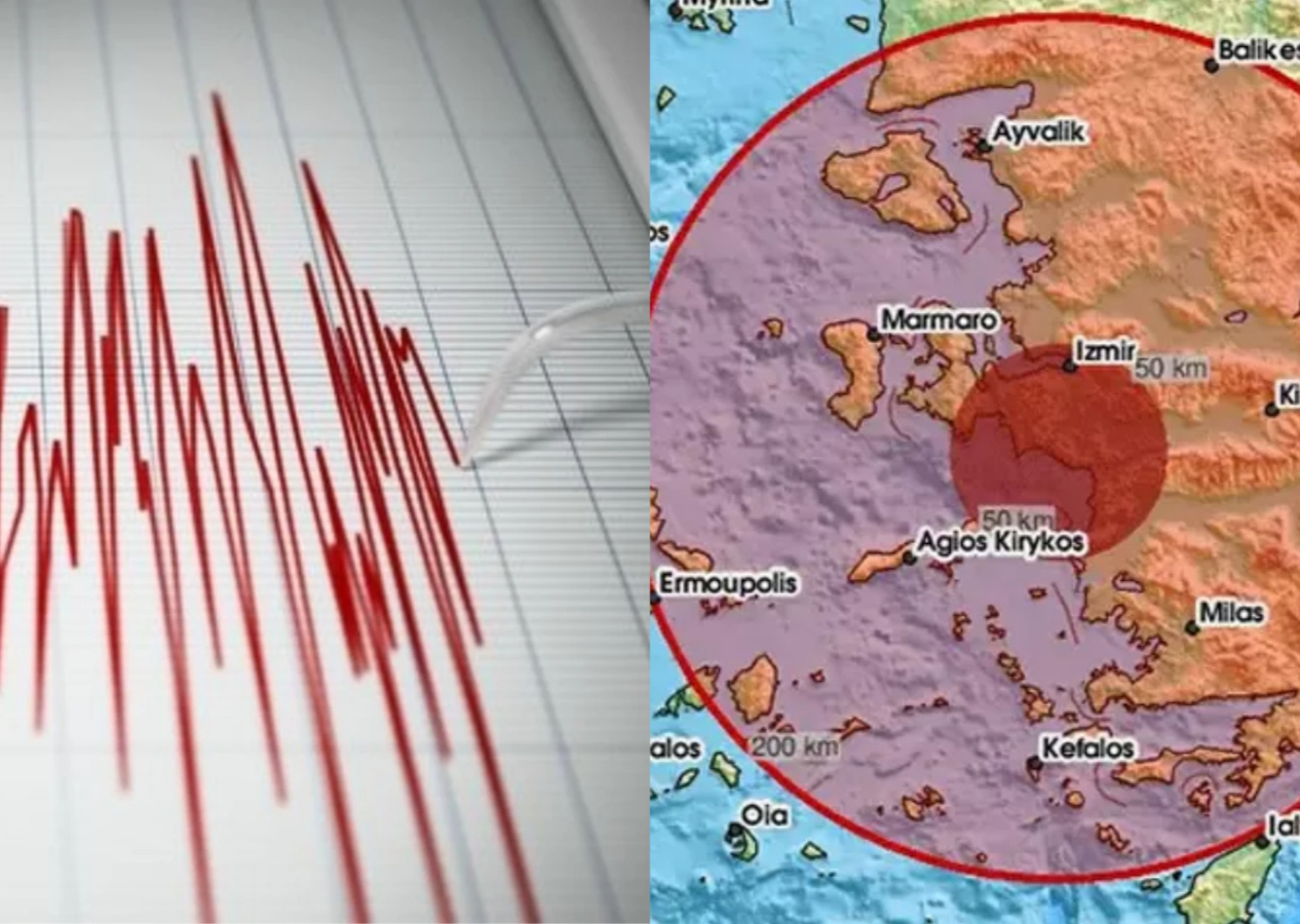 İzmir'de 5.1 büyüklüğünde deprem