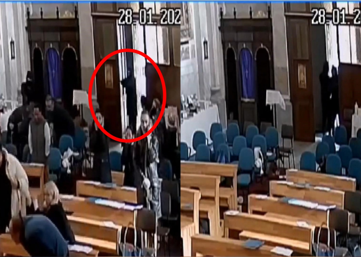 Santa Maria Kilisesi'ne düzenlenen silahlı saldırı anı kamerada! Pazar ayinini böyle kana buladılar...