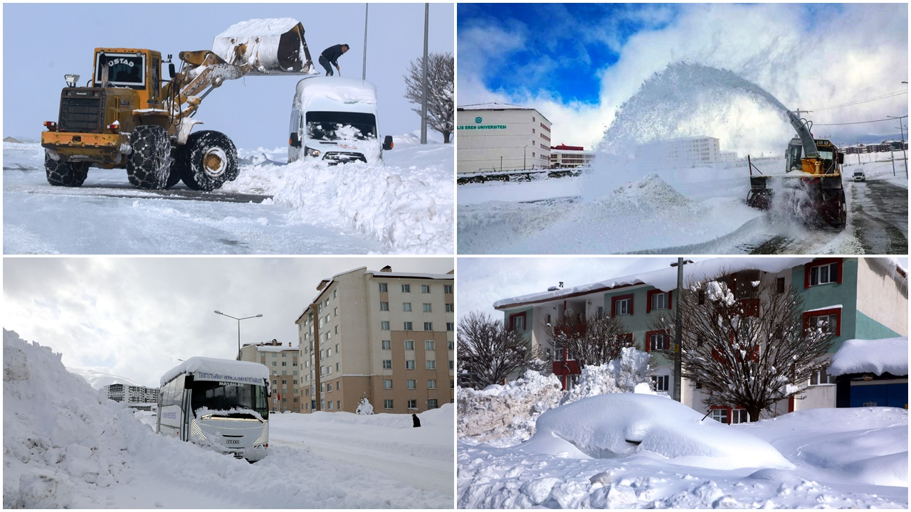 Bitlis'te kar kalınlığı 2 metreyi aştı! 110 köy yoluna ulaşım sağlanamıyor