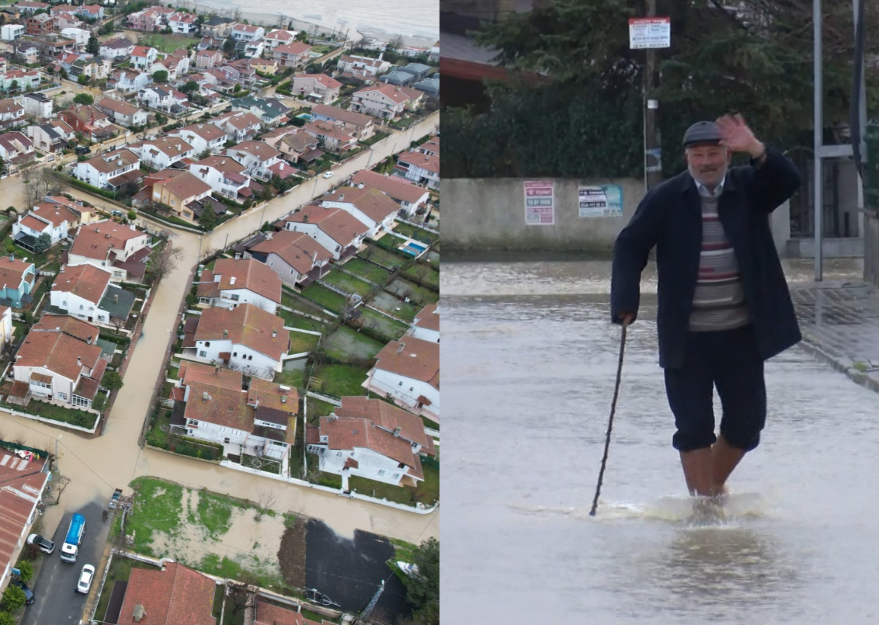 Silivri'de halk İSKİ mağduru! Projeyi iptal ettiler: 20 dakika yağmur yağdı bölge göle döndü!