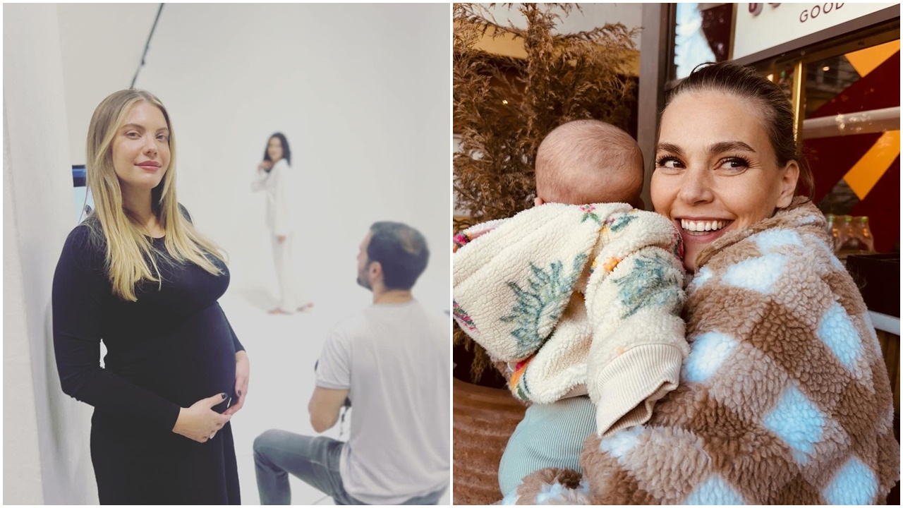 6 aylık hamile olan Eda Ece, çiçeği burnunda anne Aslı Enver'den kurs alıyor