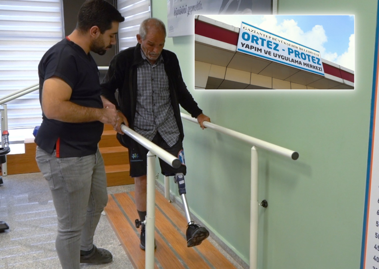 Gaziantep Büyükşehir Belediyesi’nin Ortez Protez Merkezi deprem mağdurlarının eli ayağı oldu