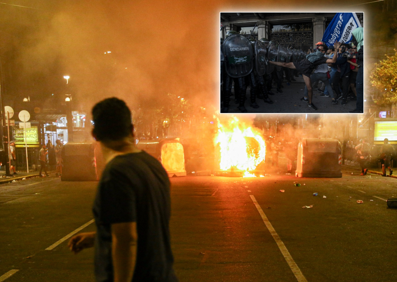 Arjantin'de Milei'ye karşı protestolar sürüyor: Binlerce kişi sokakta! Ülke savaş alanına döndü...