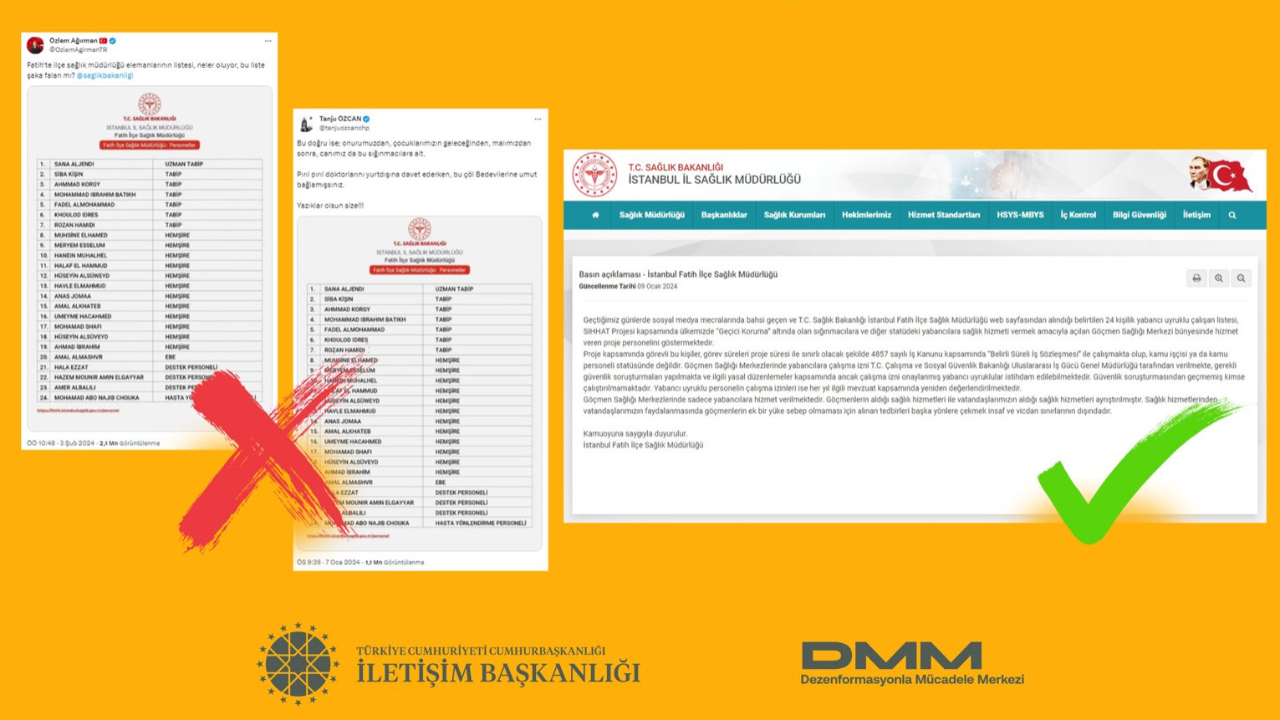 DMM'den "Göçmen Sağlığı Merkezi bünyesinde çalışıyorlar" iddiasına yalanlama