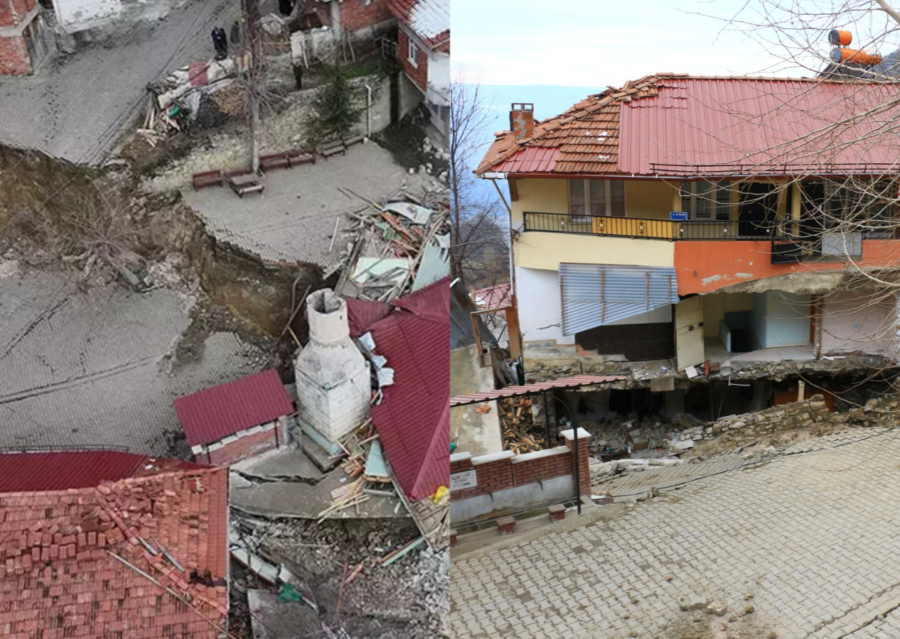 Tokat'ta 4 gün arayla ikinci heyelan: 1 cami ile 4 ev yıkıldı