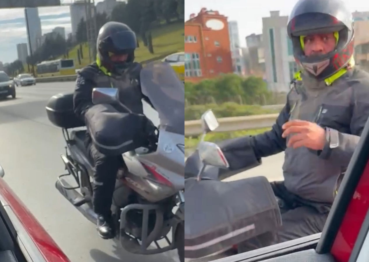 Tartıştığı sürücünün aracını tekmeledi, hakaretler yağdırdı
