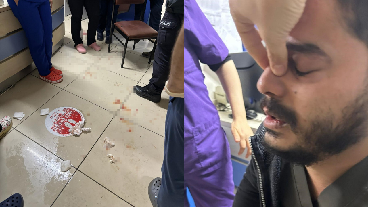 Gaziantep'te hasta yakınları "Ne kimliği ulan, sen muayeneni yap" deyip doktorun burnunu kırdılar