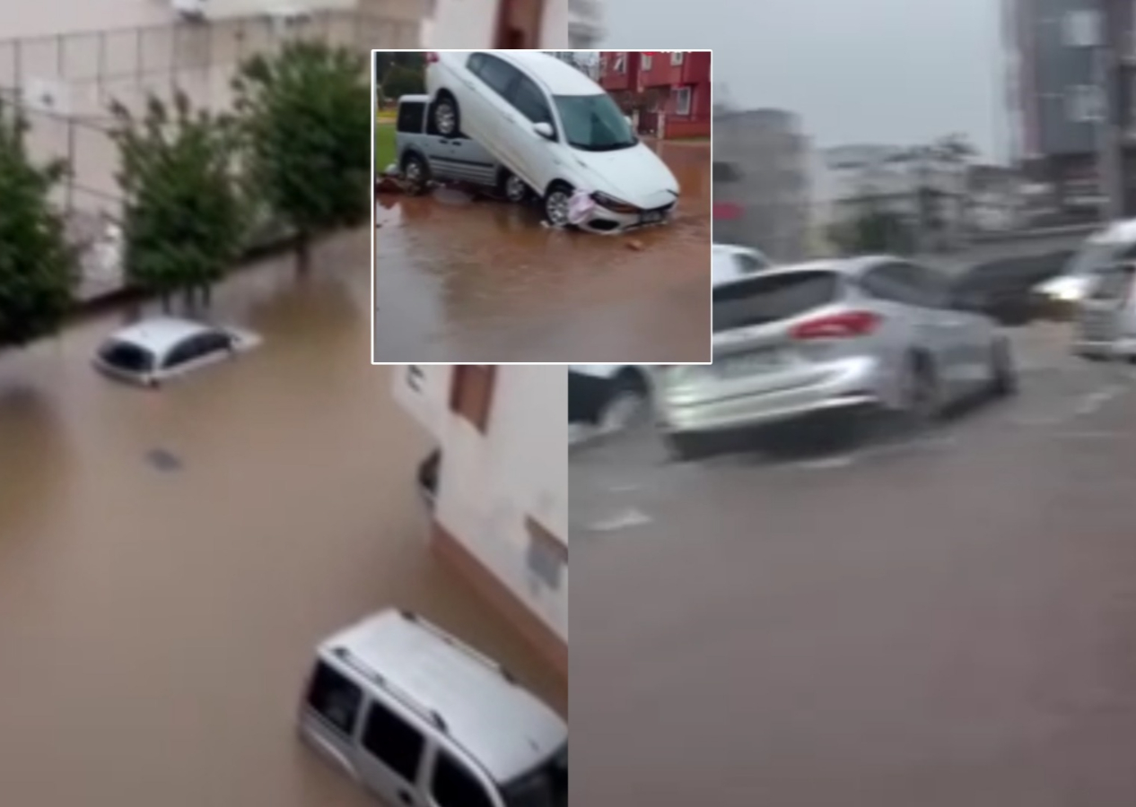 Antalya'da hayat felç: Sel suları araçları yuttu, evleri su bastı, yollar adeta göle döndü