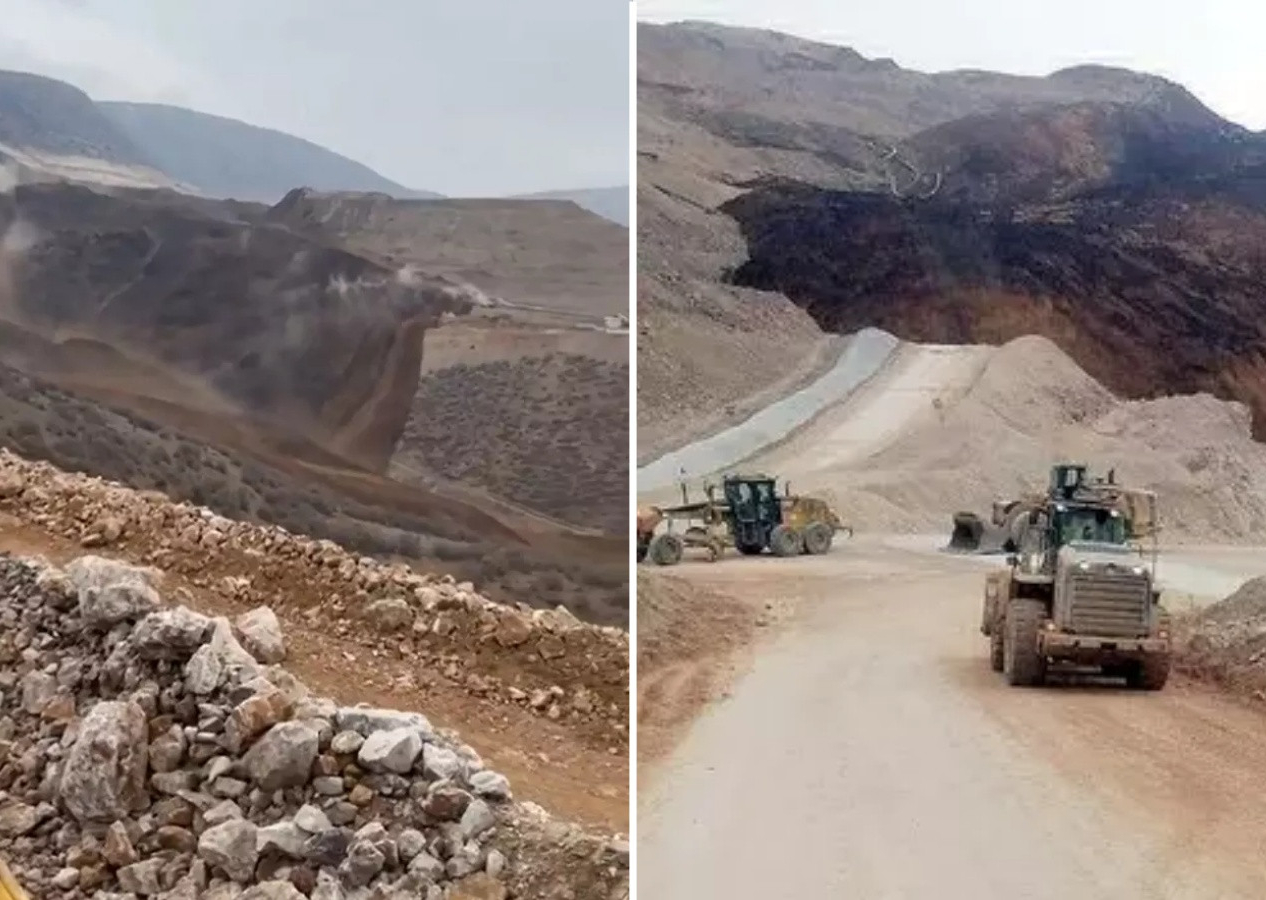 Erzincan'da altın madeninde toprak kayması! Göçük altında kalan işçiler var!