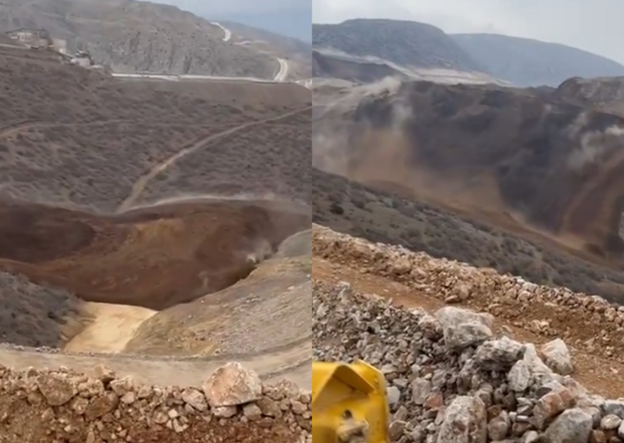 Erzincan'da facia: Altın madenindeki toprak kaymasından ilk görüntüler!