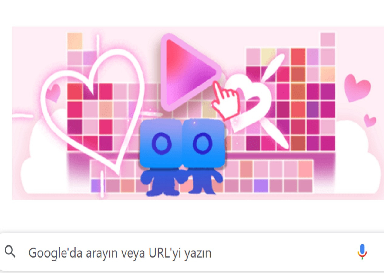 Google'dan Sevgililer Günü'ne özel doodle! Bu tasarım içinizi ısıtacak...
