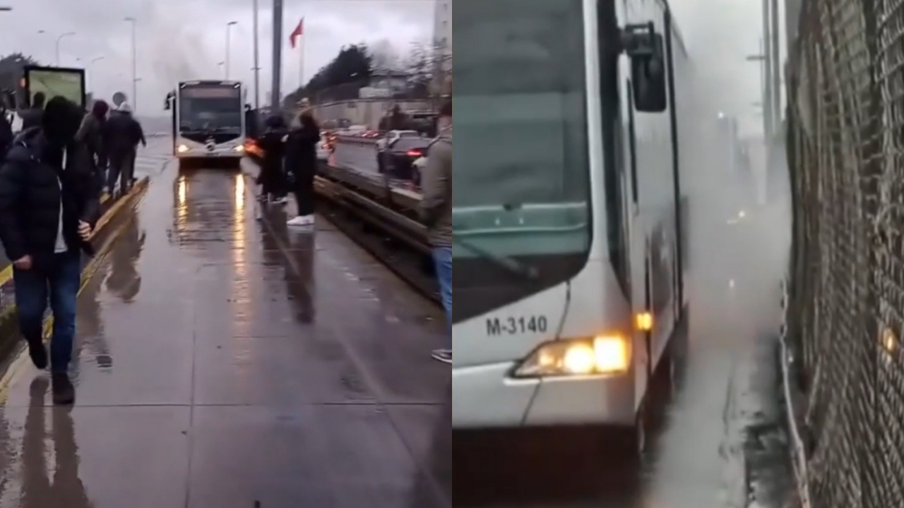 İstanbullu artık bıktı: Seyir halindeki metrobüste yangın