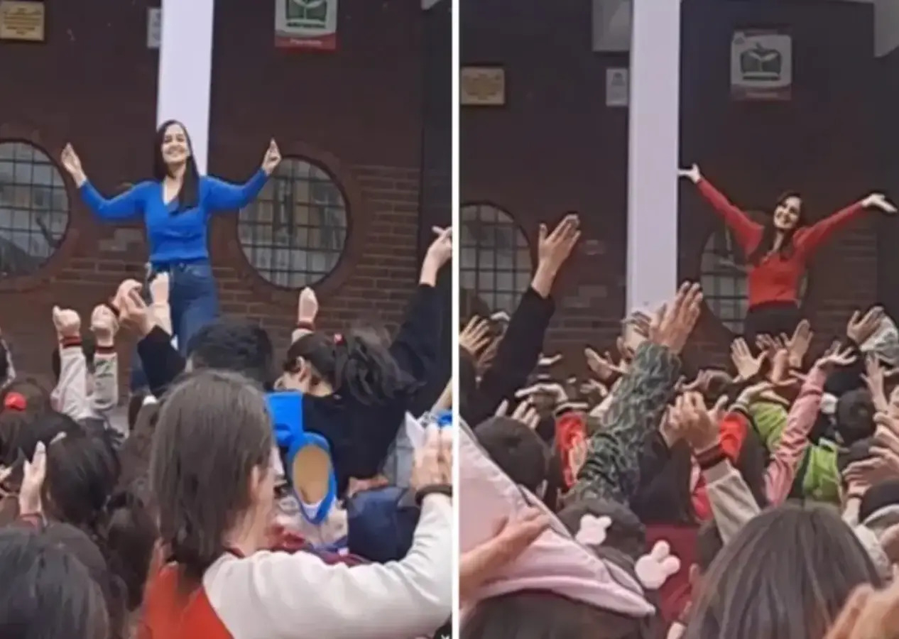 Güne dansla başlıyorlar! Öğrenciler mutlu, öğretmen de mutlu