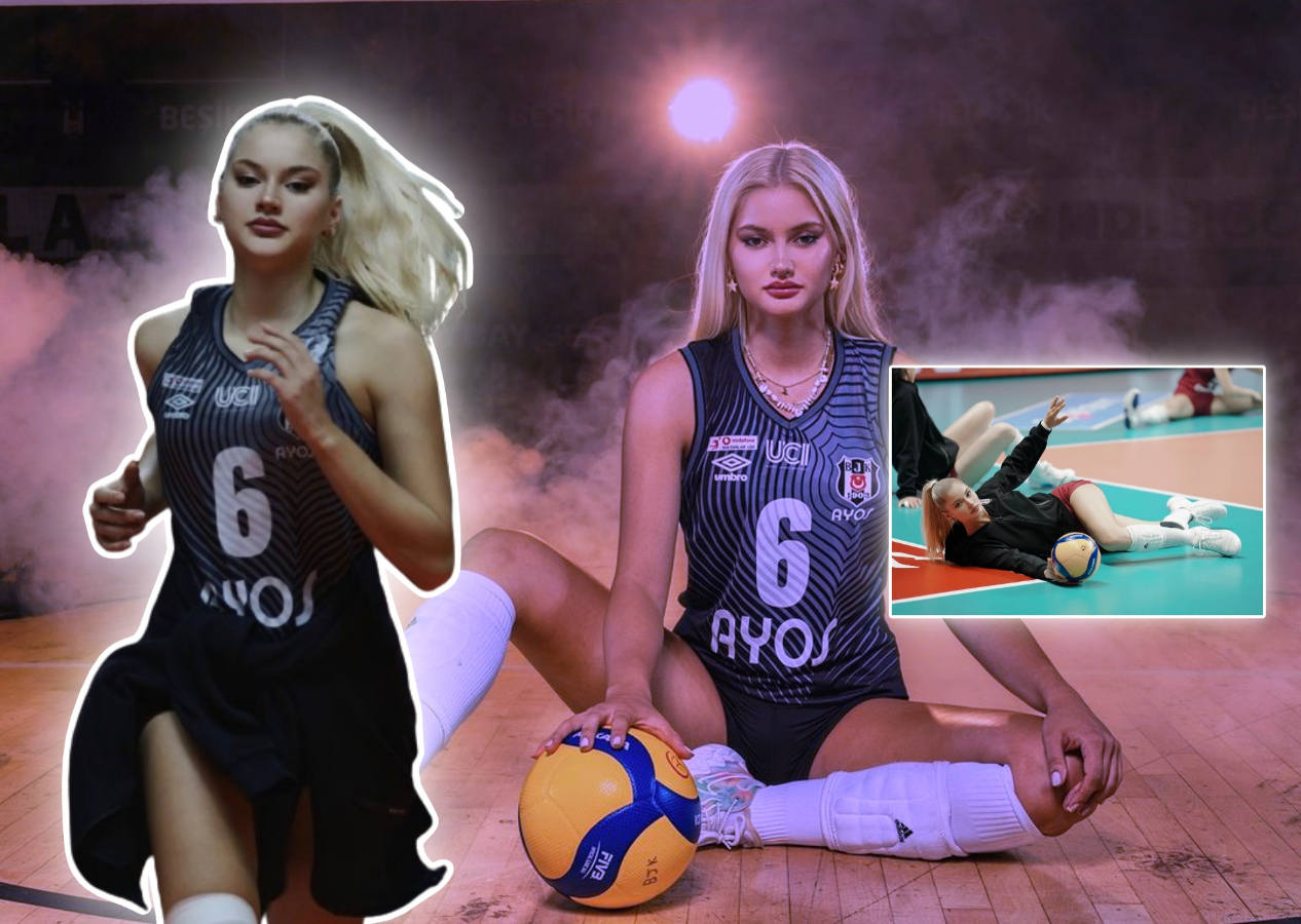 Maçta tüm gözler onun üstünde: Beşiktaşlı voleybolcu Hilal Kocakara güzelliğiyle büyülüyor!