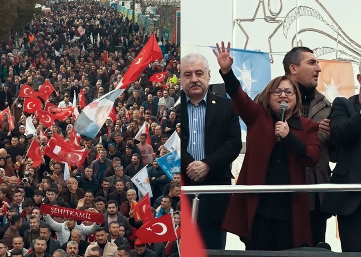 Gaziantep'te miting gibi seçim irtibat ofisi açılışı! Fatma Şahin: "Şu meydan bize 31 Mart’ta ‘10’da 10 yapmaya hazır ve kararlıyız’ diyor."