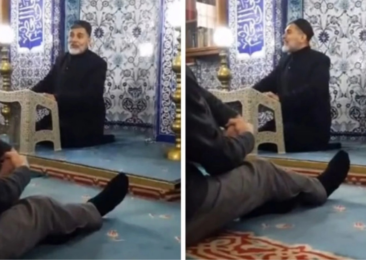 Yaşar Alptekin, camide vaaz verdiği anları sosyal medya hesabında yayınladı