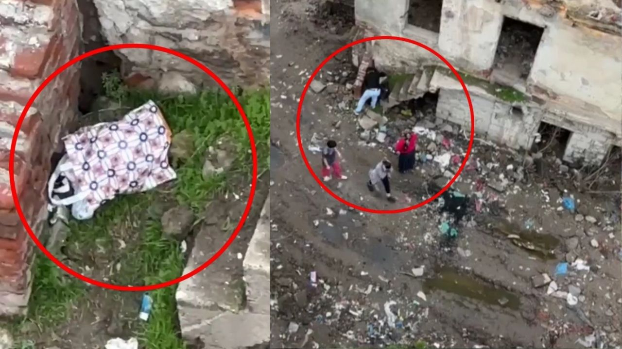 Diyarbakır'da anne metruk yapıya yeni doğmuş bebeğini bıraktı sesi duyan komşular seferber oldu