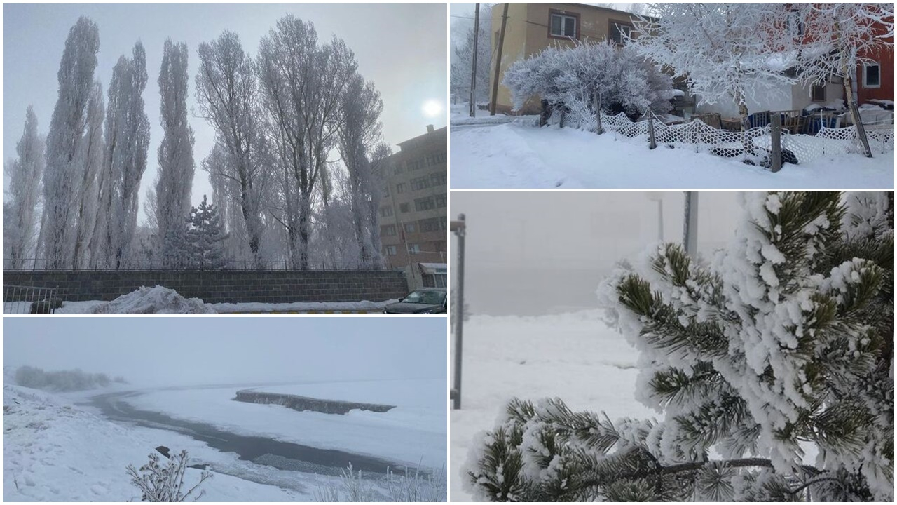 Ardahan'da dondurucu soğuk! Şehir sıfırın altında 23 derece ile buz tuttu