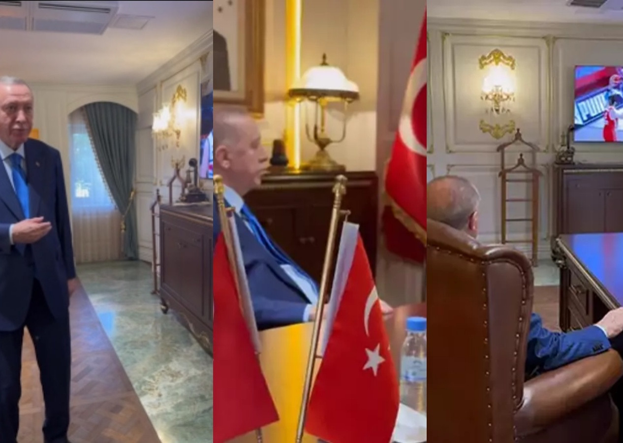 Cumhurbaşkanı Erdoğan, A Milli Basketbol takımının maçını izledi! Zafer sonrası sevinci kamerada...