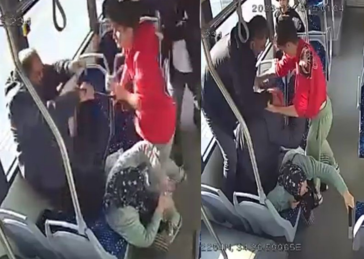 Otobüste dehşet anları: Okul müdürü ve oğlu yaşlı çifti öldüresiye dövdü