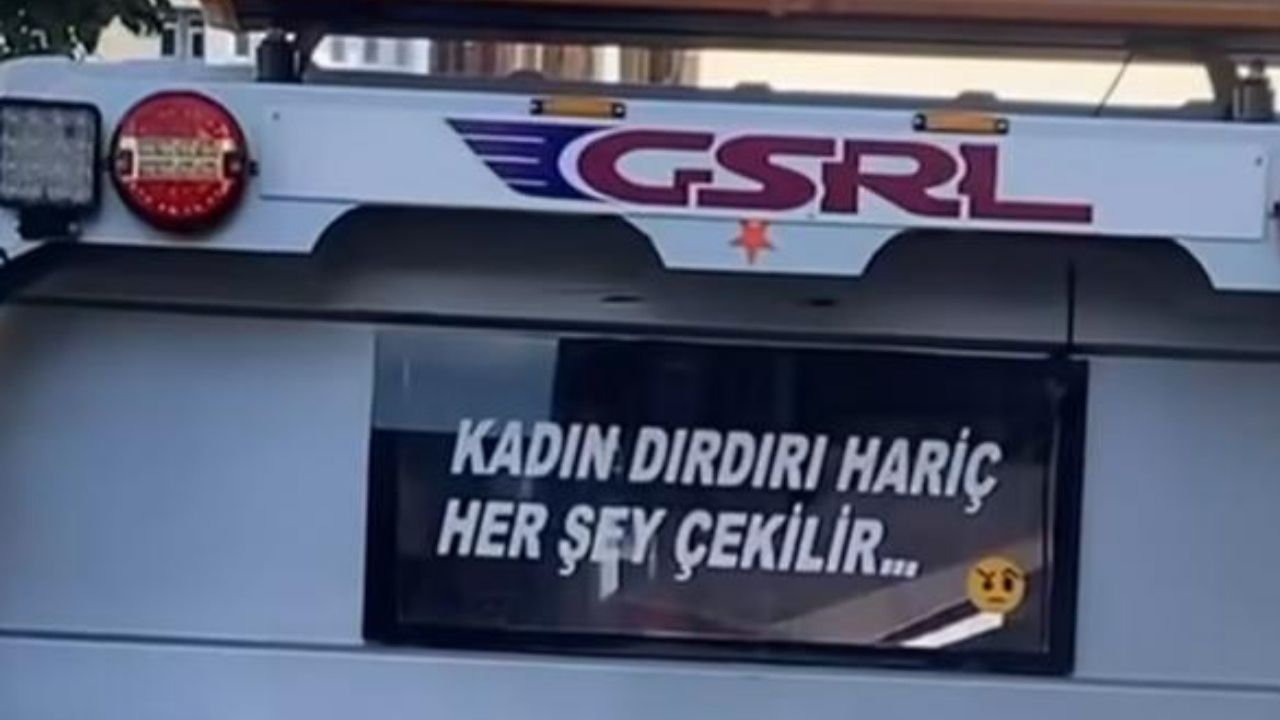 Trabzon'dan sokak manzaraları! Çekici üstüne yazılan yazı herkesi güldürdü