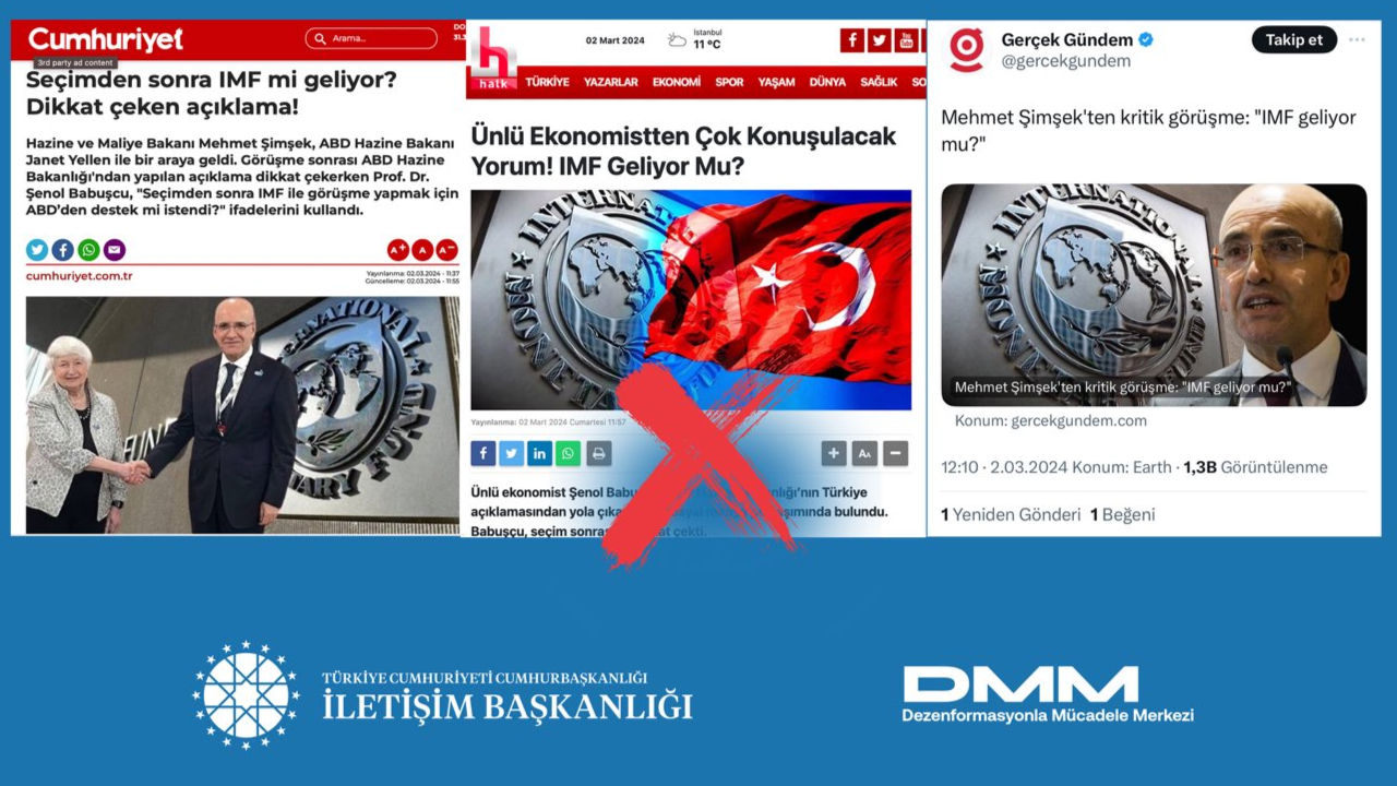 DMM'den "Seçimden sonra IMF'den borç alınacak" iddiasına yalanlama!