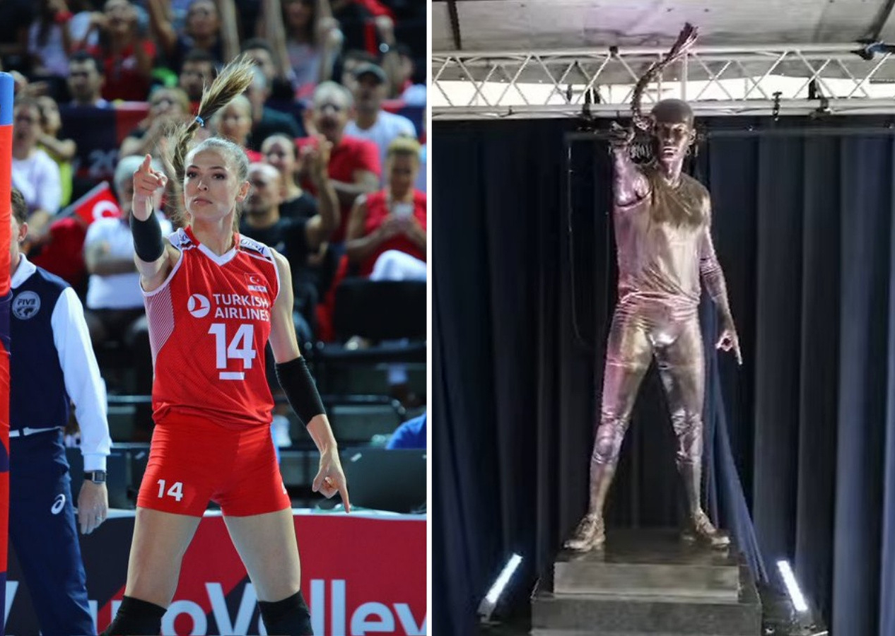 Dünya Kadınlar Günü'nde rezalet! Eda Erdem'in heykeli erkek gibi tasarlandı!