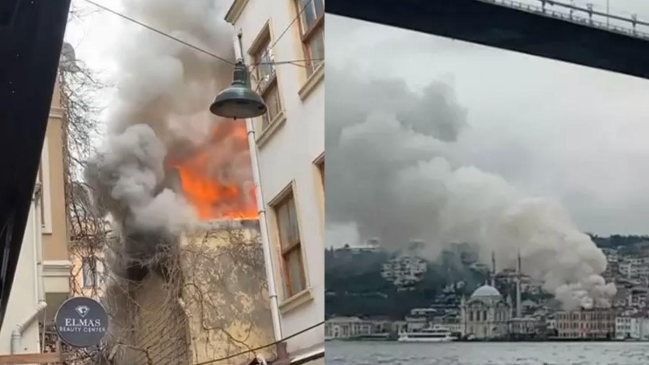 Boğaz'da korkutan yangın: Anadolu Yakası’ndan bile görüldü