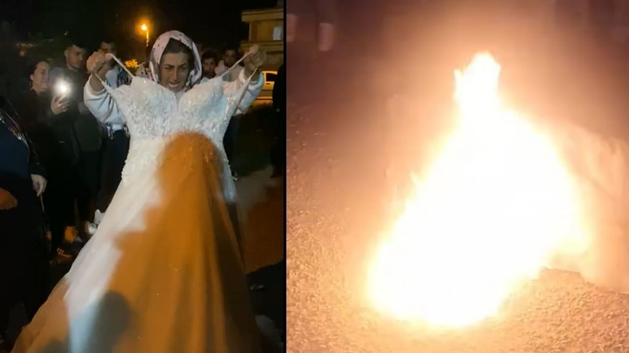 Eski eşinin öldürdüğü Mervegül'ün acılı annesi kızının gelinliğini benzin döküp ateşe verdi