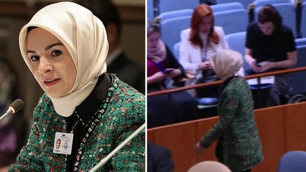 BM oturumuna Aile ve Sosyal Hizmetler Bakanı Göktaş'ın İsrail protestosu damga vurdu!
