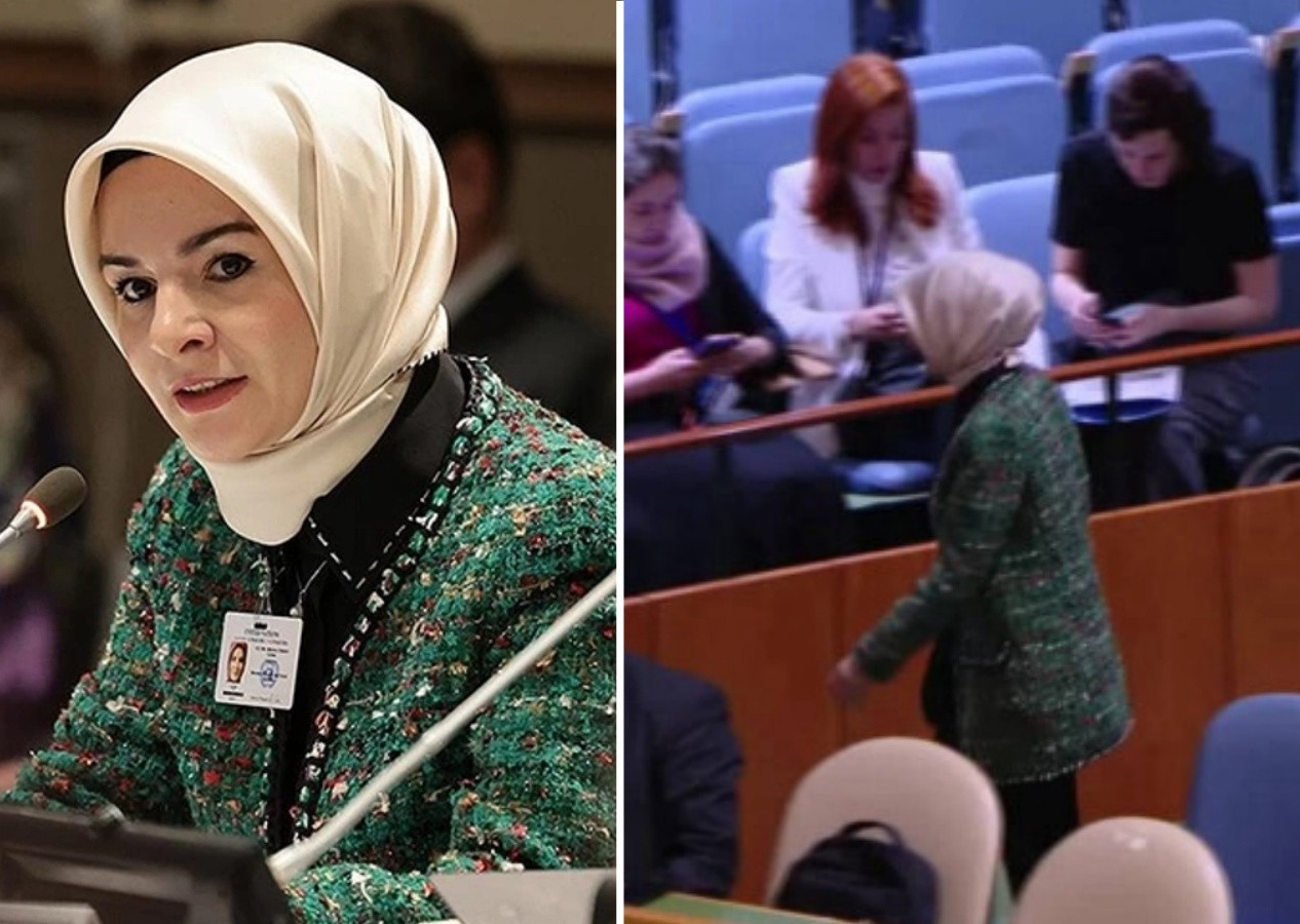 BM oturumuna Aile ve Sosyal Hizmetler Bakanı Göktaş'ın İsrail protestosu damga vurdu!
