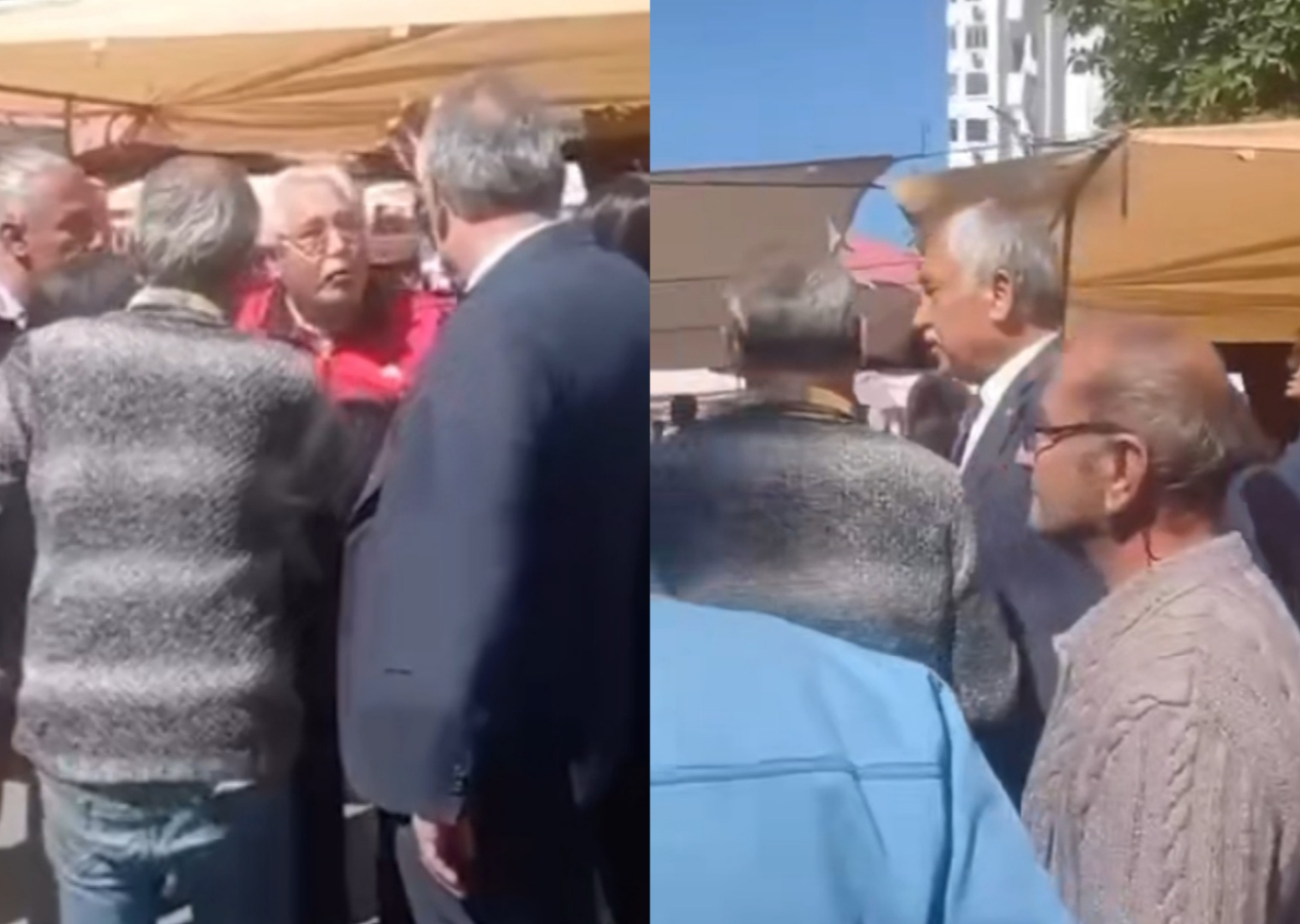 CHP Adana adayı Zeydan Karalar ulaşımla ilgili talepte bulunan yaşlı bir vatandaşın üzerine yürüdü!