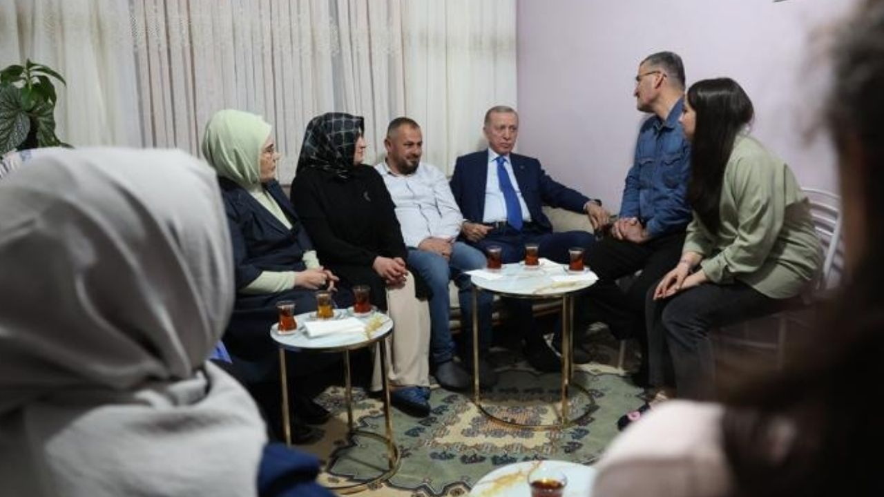 Başkan Erdoğan'dan Taş ailesine ziyaret: İftarda konuk oldu