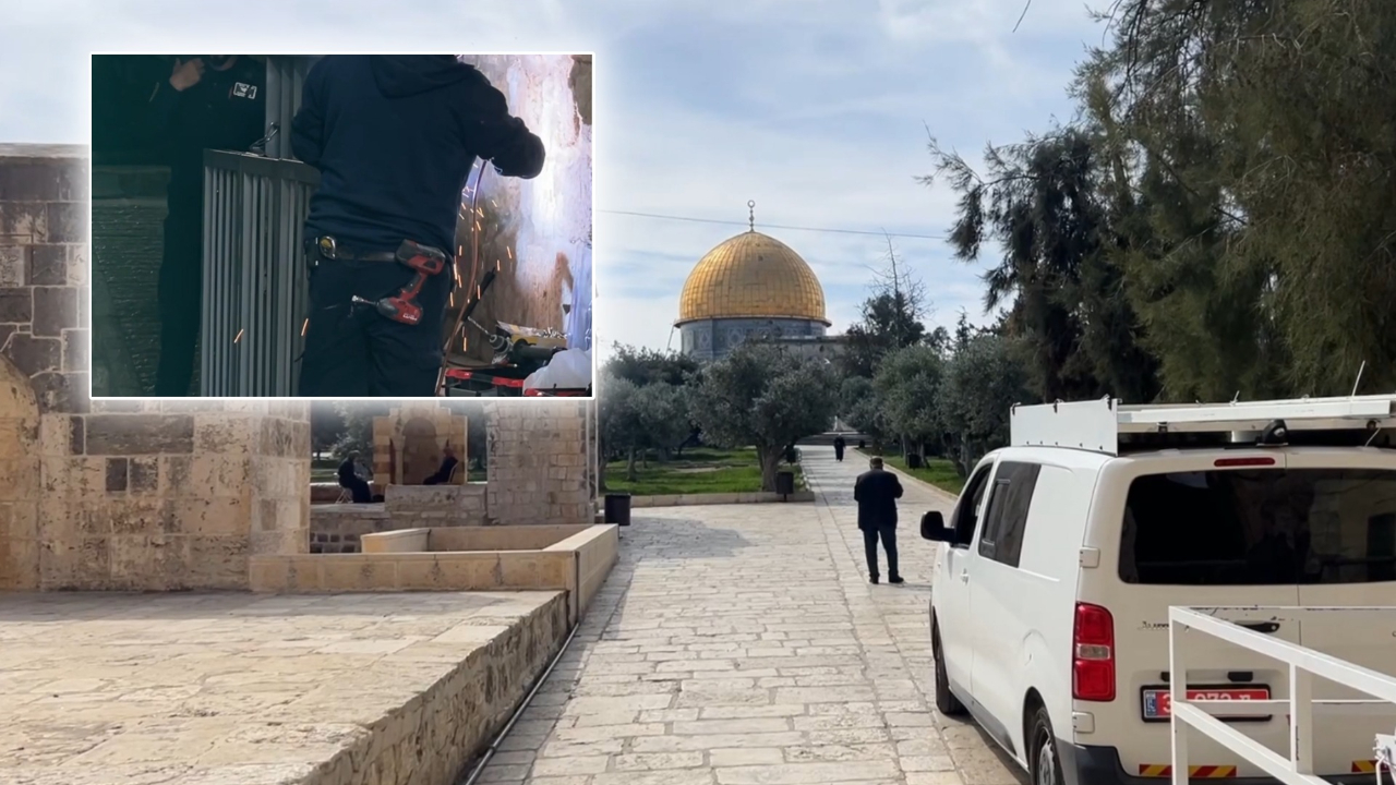 Bir İsrail alçaklığı daha: Mescid-i Aksa'ya demir kafes yaptılar