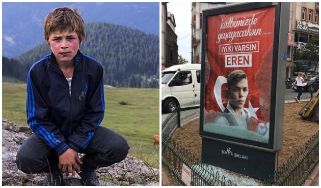PKK'nın 15'inde şehit ettiği Eren'in resmine saldırının ardından bakın ne çıktı...