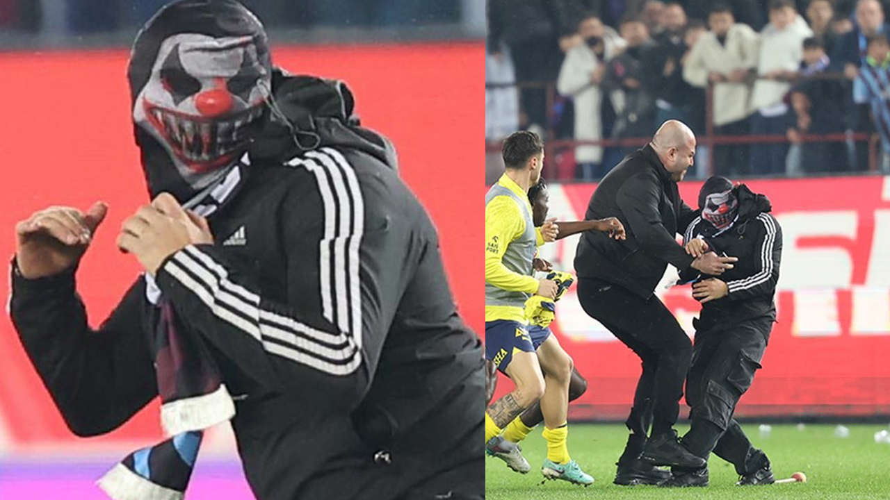 Trabzonspor-Fenerbahçe maçında sahaya atlayan maskeli şahsın Almanya'dan geldiği ortaya çıktı