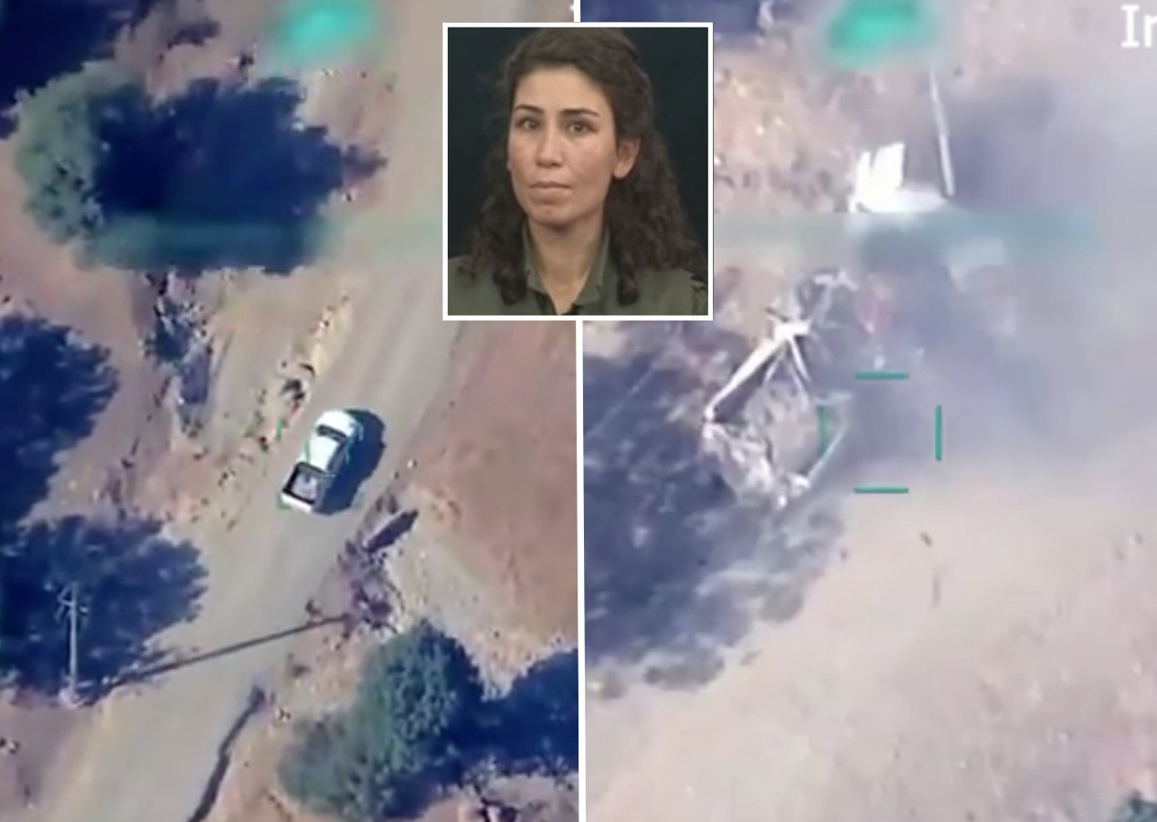 MİT tespit etti SİHA vurdu: İşte PKK/KCK'nın sözde sorumlularından Rojda Bilen'in vurulma anı!