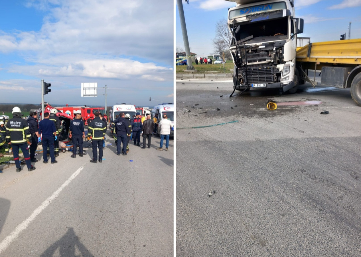 Tekirdağ'da korkunç kaza: TIR, yolcu minibüsüne çarptı! Çok sayıda ölü ve yaralı var...